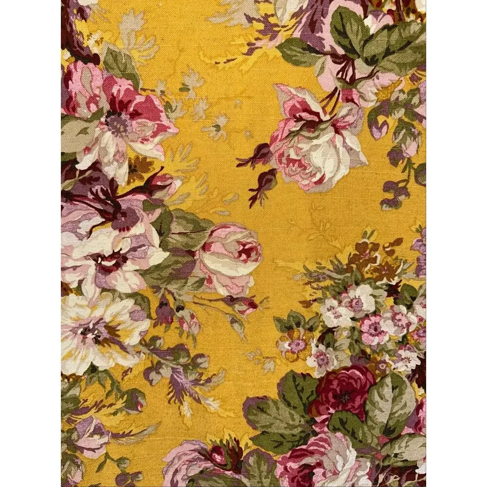 Trish Scully Girls Golden Yellow Vintage Floral Cotton Sleeveless Dress Size 6X